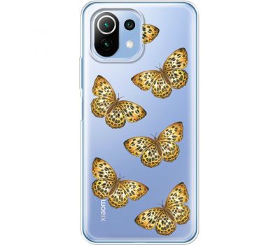 Чохол для Xiaomi Mi 11 Lite MixCase Леопард метелика