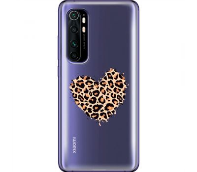 Чохол для Xiaomi Mi Note 10 Lite MixCase Леопард серце