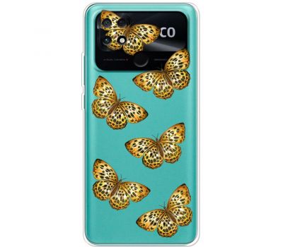 Чохол для Xiaomi Poco С40 MixCase Леопард метелика
