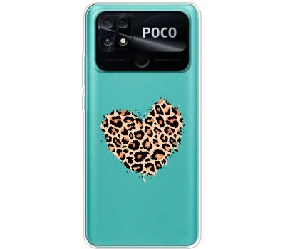 Чохол для Xiaomi Poco С40 MixCase Леопард серце