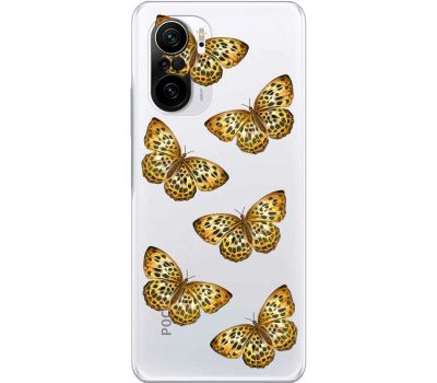 Чохол для Xiaomi Poco F3 MixCase Леопард метелика