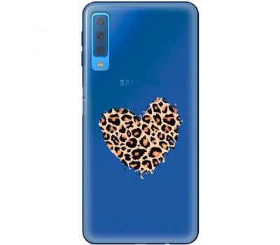 Чохол для Samsung Galaxy A7 2018 (A750) MixCase Леопард серце
