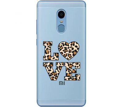 Чохол для Xiaomi Redmi Note 4x MixCase Леопард love