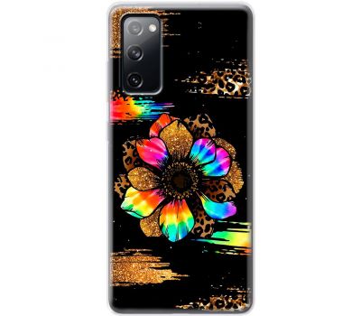Чохол для Samsung Galaxy S20 FE (G780) MixCase Леопард райдужна квітка