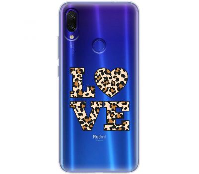 Чохол для Xiaomi Redmi Note 7 MixCase Леопард love