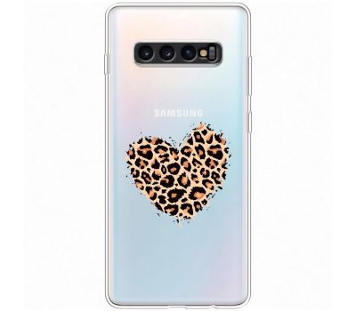 Чохол Samsung Galaxy S10+ (G975) MixCase Леопард серце