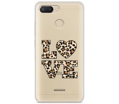 Чохол для Xiaomi Redmi 6 MixCase Леопард love