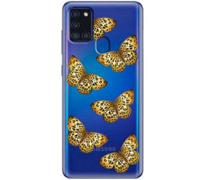 Чохол для Samsung Galaxy A21s (A217) MixCase Леопард метелика