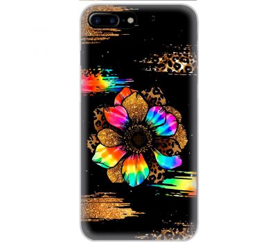 Чохол для iPhone 7 Plus / 8 Plus MixCase Леопард райдужна квітка