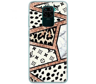 Чохол для Xiaomi Redmi Note 9 MixCase Леопард Louis Vuitton мозаїка