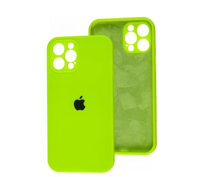 Чохол для iPhone 12 Pro Max Square Full camera lime green