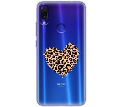 Чохол для Xiaomi Redmi Note 7 MixCase Леопард серце