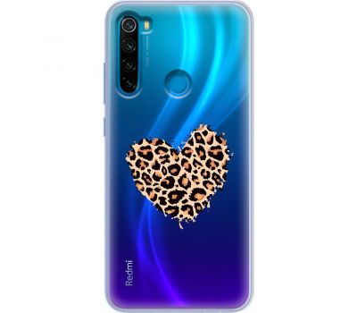 Чохол для Xiaomi Redmi Note 8 MixCase Леопард серце