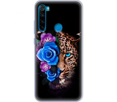 Чохол для Xiaomi Redmi Note 8 MixCase Леопард у квітах