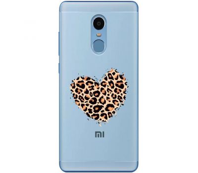 Чохол для Xiaomi Redmi Note 4x MixCase Леопард серце