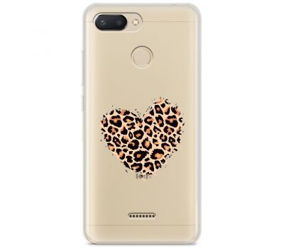 Чохол для Xiaomi Redmi 6 MixCase Леопард серце