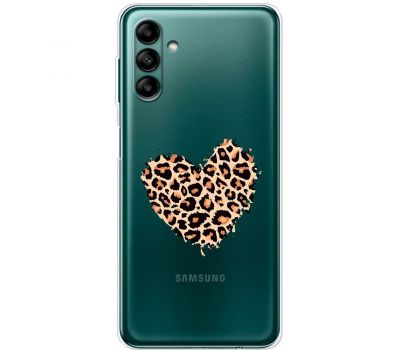 Чохол для Samsung Galaxy A04S (A047) MixCase Леопард серце