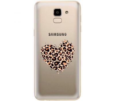 Чохол для Samsung Galaxy J6 2018 (J600) MixCase Леопард серце