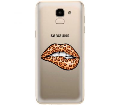 Чохол для Samsung Galaxy J6 2018 (J600) MixCase Леопард губи