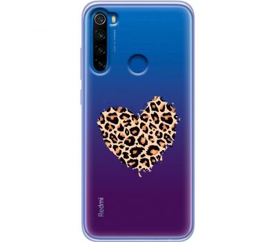 Чохол для Xiaomi Redmi Note 8T MixCase Леопард серце