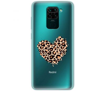 Чохол для Xiaomi Redmi Note 9 MixCase Леопард серце