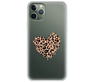 Чохол для iPhone 11 Pro Max MixCase Леопард серце
