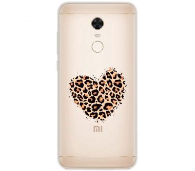 Чохол для Xiaomi Redmi 5 Plus MixCase Леопард серце