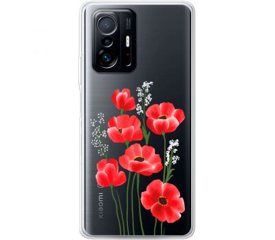 Чохол для Xiaomi 11T / 11T Pro Mixcase квіти маки в польових травах