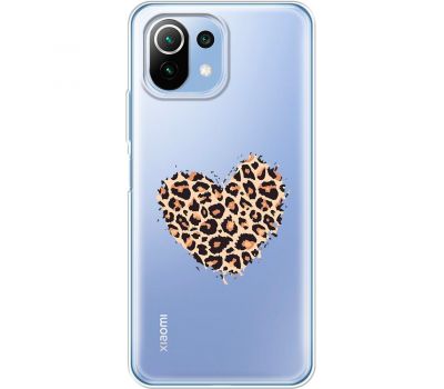 Чохол для Xiaomi Mi 11 Lite MixCase Леопард серце
