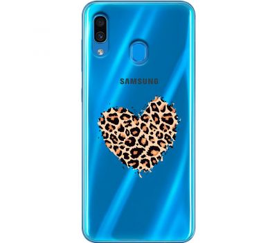 Чохол Samsung Galaxy A20 / 30 MixCase Леопард серце