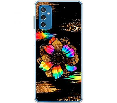 Чохол для Samsung Galaxy M52 (M526) MixCase Леопард райдужна квітка