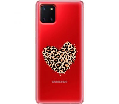 Чохол Samsung Galaxy Note 10 Lite (N770) / A81 MixCase Леопард серце