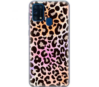 Чохол для Samsung Galaxy M31 (M315) MixCase Леопард рожево-жовтогарячий