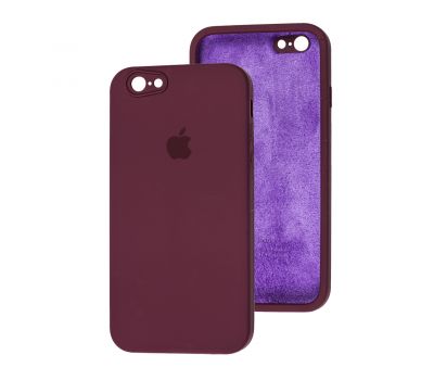 Чохол для iPhone 6/6s Silicone Full camera бордовий / maroon