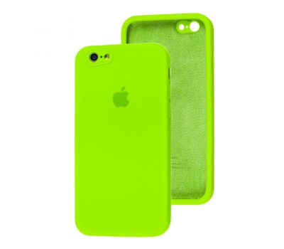 Чохол для iPhone 6/6s Silicone Full camera салатовий / neon green