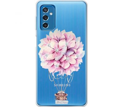 Чохол для Samsung Galaxy M52 (M526) MixCase зі стразами рожеві квіти