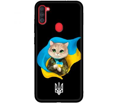 Чохол для Samsung Galaxy A11 / M11 MixCase патріотичні котик зелені очі