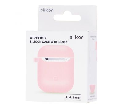 Чохол для Airpods Slim з карабіном рожевий пісок 3109368