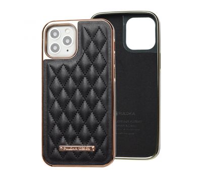 Чохол для iPhone 12 / 12 Pro Puloka leather case чорний