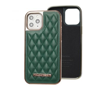 Чохол для iPhone 12 / 12 Pro Puloka leather case зелений
