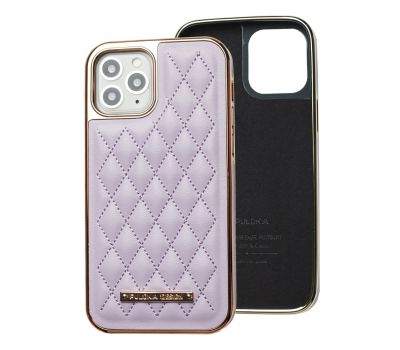 Чохол для iPhone 12 / 12 Pro Puloka leather case фіолетовий