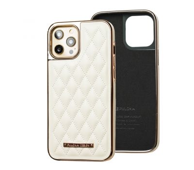 Чохол для iPhone 12 / 12 Pro Puloka leather case білий