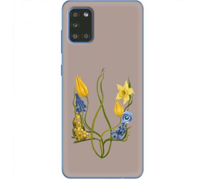 Чохол для Samsung Galaxy A31 (A315) Патріотичні квіти у формі герба