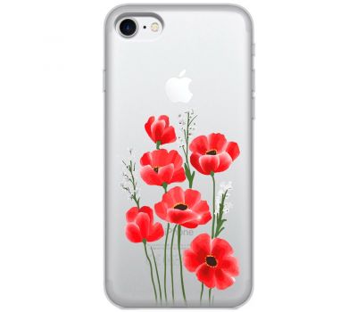 Чохол для iPhone 7/8 Mixcase квіти маки в польових травах
