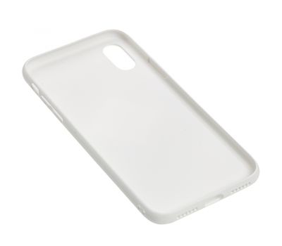 Чохол для iPhone X / Xs glass LV білий 3113860