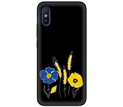 Чохол для Xiaomi Redmi 9A MixCase патріотичні квіти україни