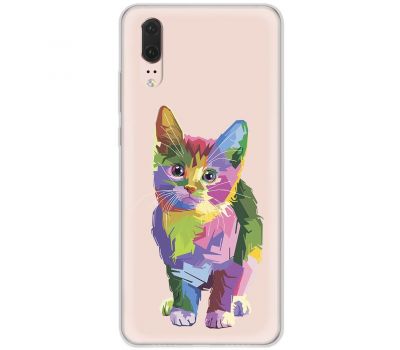 Чохол для Huawei P20 Mixcase кольоровий котик