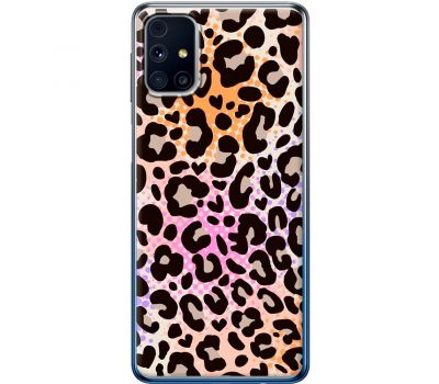 Чохол для Samsung Galaxy M31s (M317) MixCase Леопард рожево-жовтогарячий
