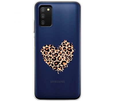 Чохол Samsung Galaxy A03s (A037) MixCase Леопард серце