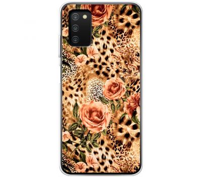 Чохол для Samsung Galaxy A03s (A037) MixCase Леопард троянди